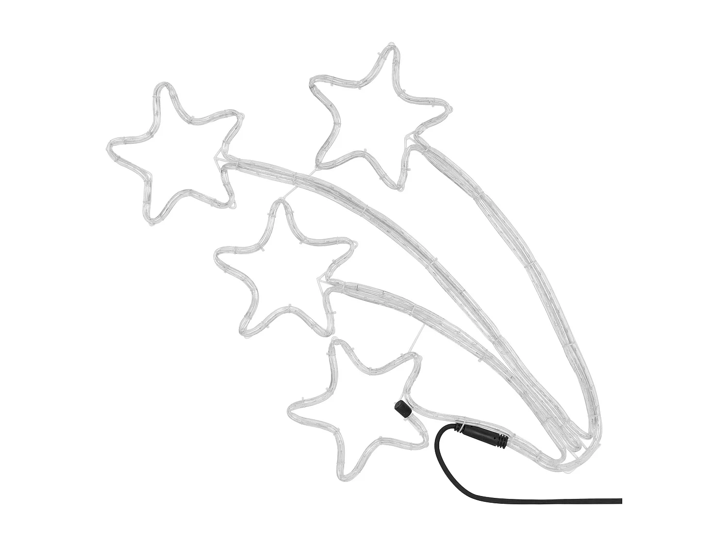 Estrella fugaz cuádruple 216 LEDs blanco cálido decoración navideña ventana 6m