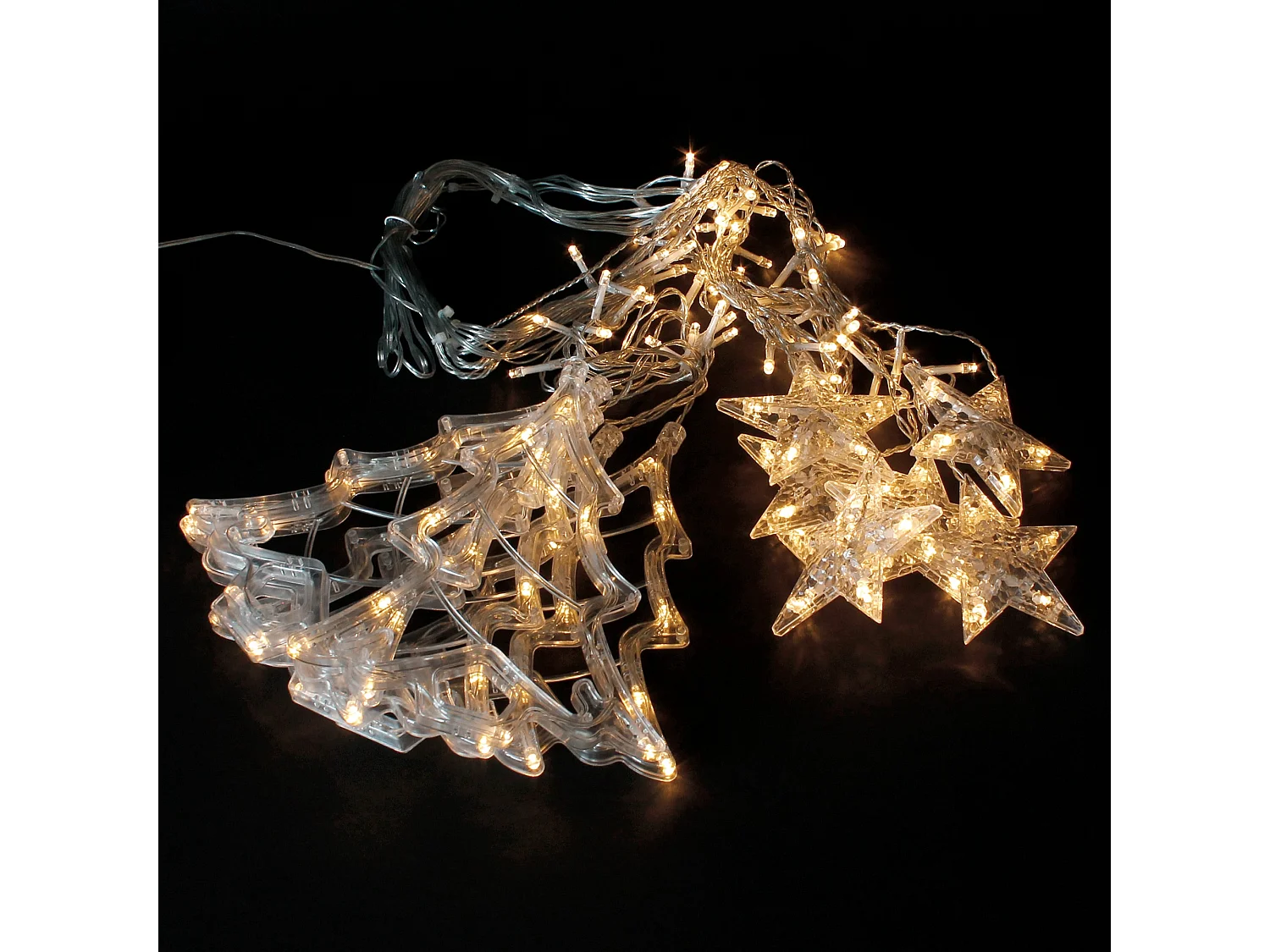 Tenda luminosa natalizia 138 LED fiocco di neve bianco caldo timer e 8 funzioni