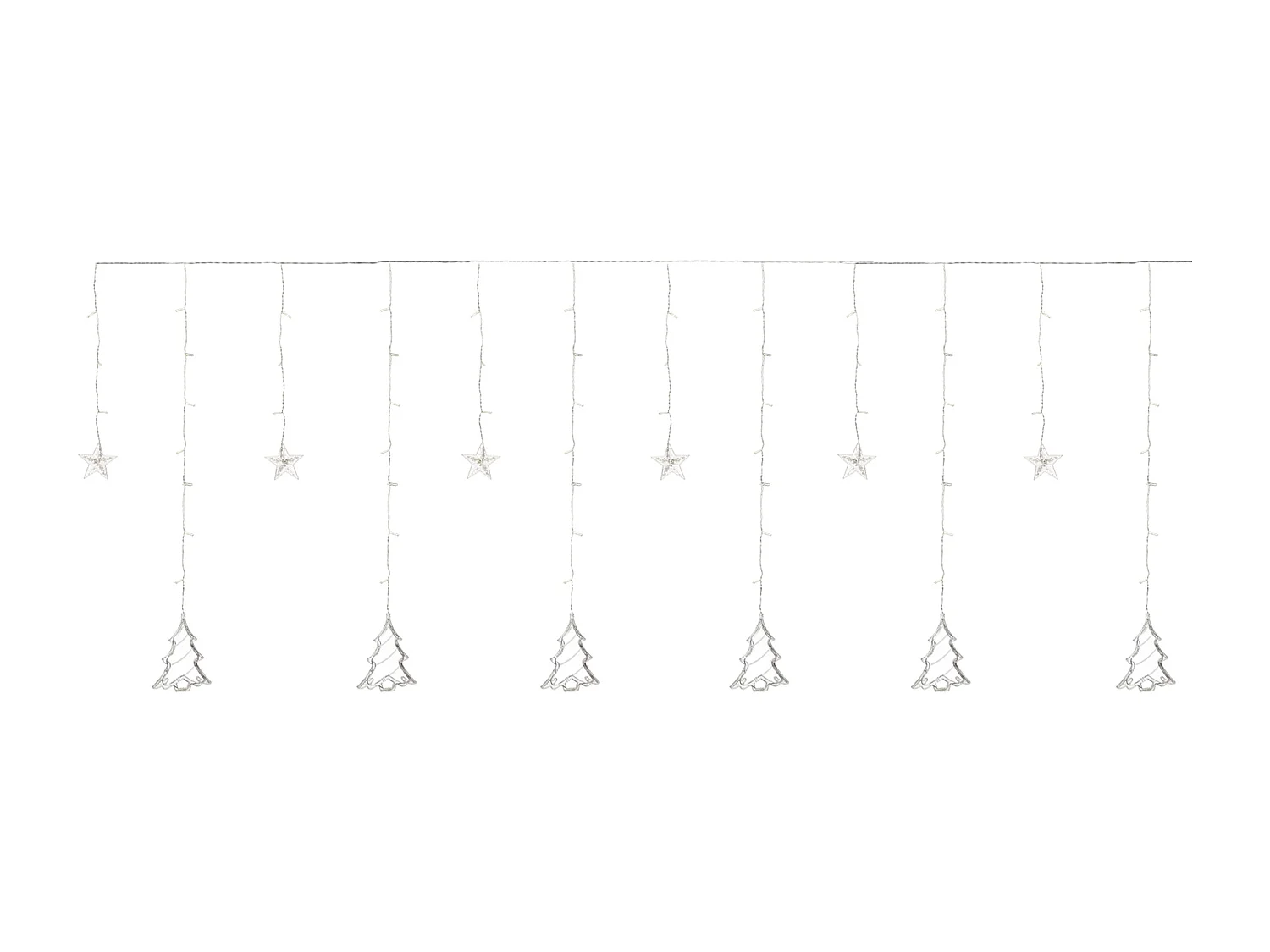 Tenda luminosa natalizia 138 LED fiocco di neve bianco caldo timer e 8 funzioni