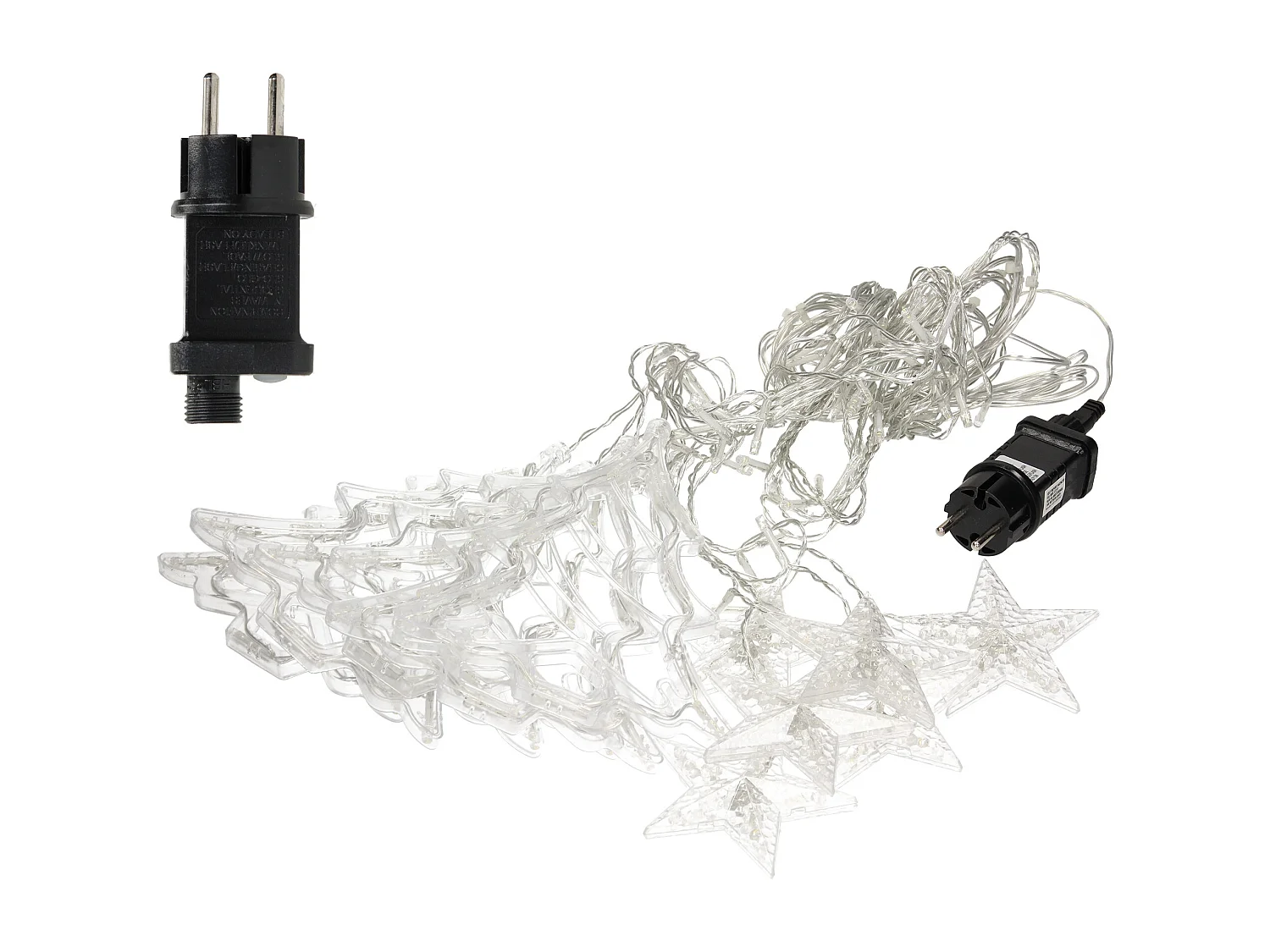 Tenda luminosa natalizia 138 LED fiocco di neve bianco caldo timer e 8 funzioni