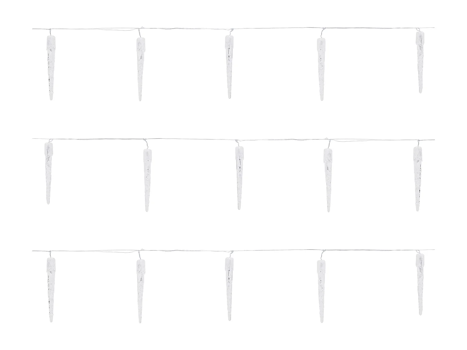 Guirlande lumineuse à LEDs forme de glaçons pluie de glace blanc froid déco Noël