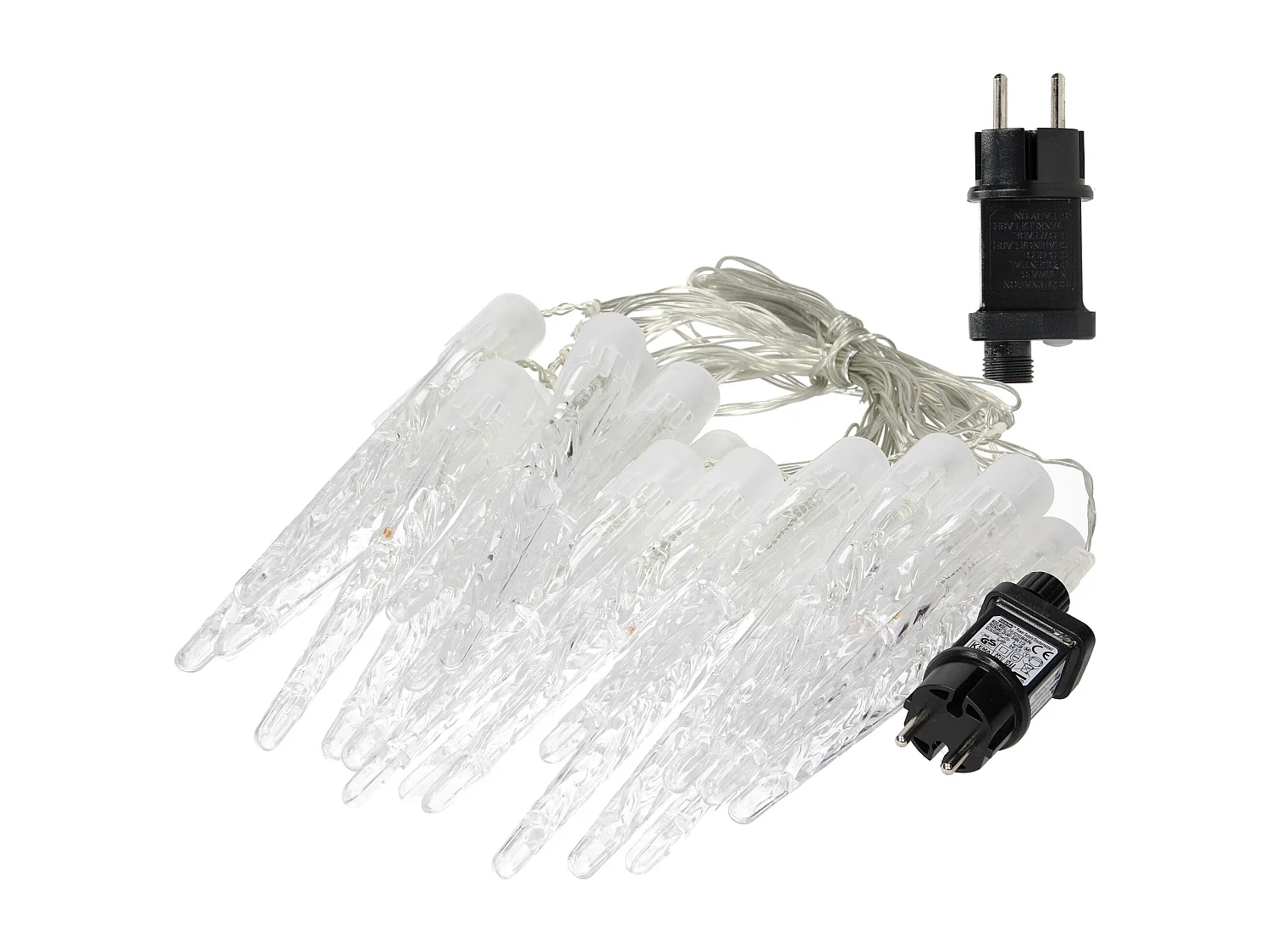 Guirlande lumineuse à LEDs forme de glaçons pluie de glace blanc froid déco Noël
