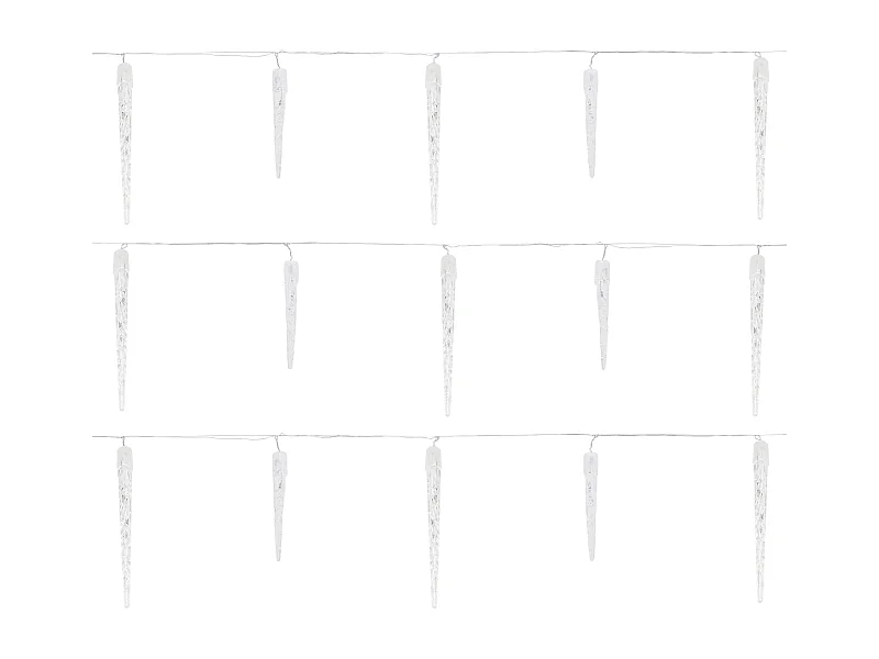 ECD Germany LED Eiszapfen Lichterkette Kaltweiß 72 LEDs, 6,9m, 8 Modi, Timer, IP44 Außen, Eiszapfenkette Eisregen Weihnachtsbeleuchtung Weihnachtsdeko