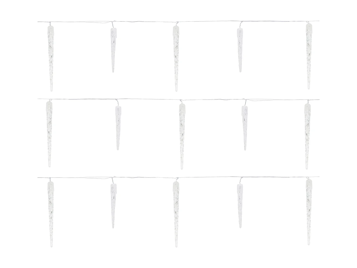 Guirlande lumineuse 72 LEDs stalactites de glace blanc froid décoration de Noël