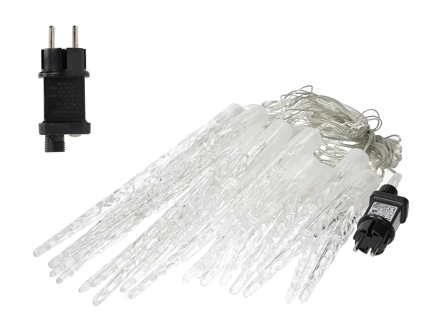 Guirlande lumineuse 72 LEDs stalactites de glace blanc froid décoration de Noël