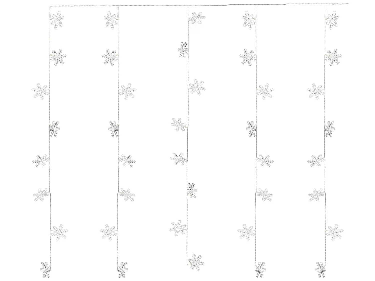 Rideau lumineux avec neige flocon décoration de Noël 40 LEDs blanc chaud 100 cm