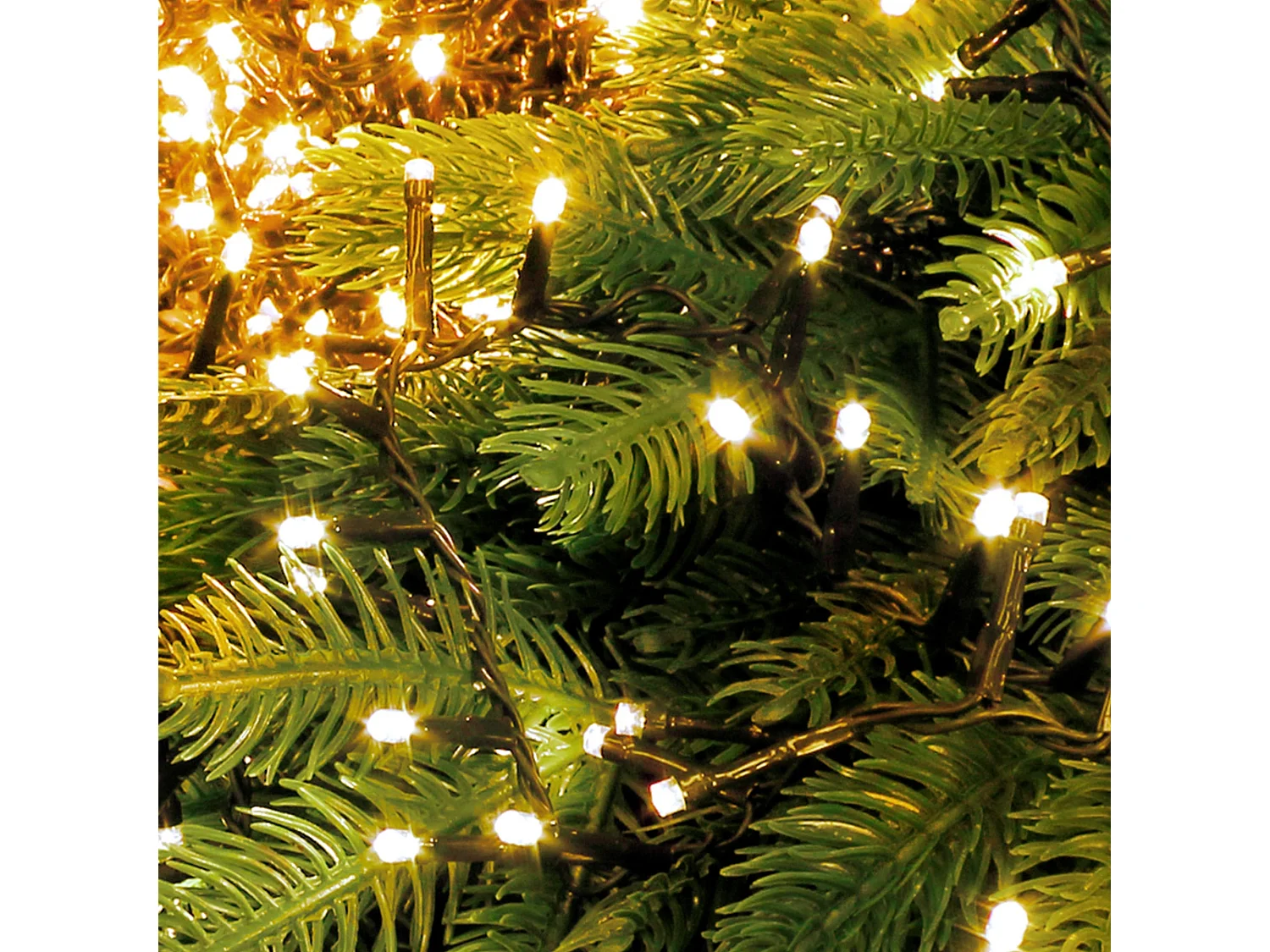 Guirlande lumineuse de Noël à 700 LED en cluster blanc chaud intérieur/extérieur