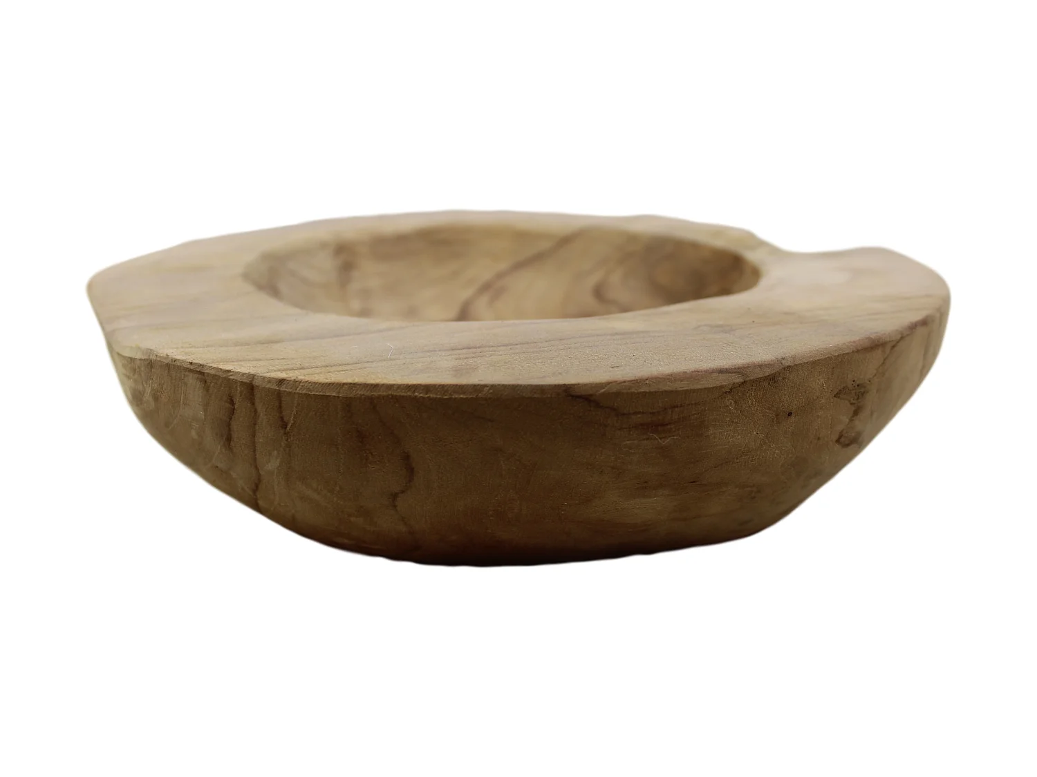 Petit bol à fruit - bois de teck - marron - 30 x 30 x 10 cm