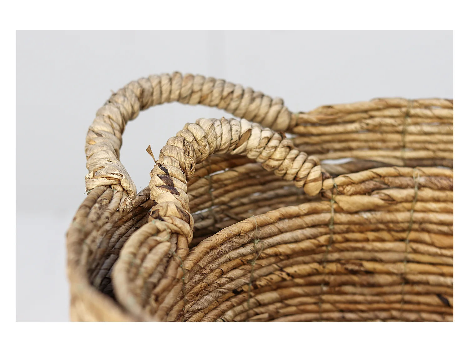 Ensemble de 2 paniers de rangement naturel - bananenblad ø35*33/ø30*30