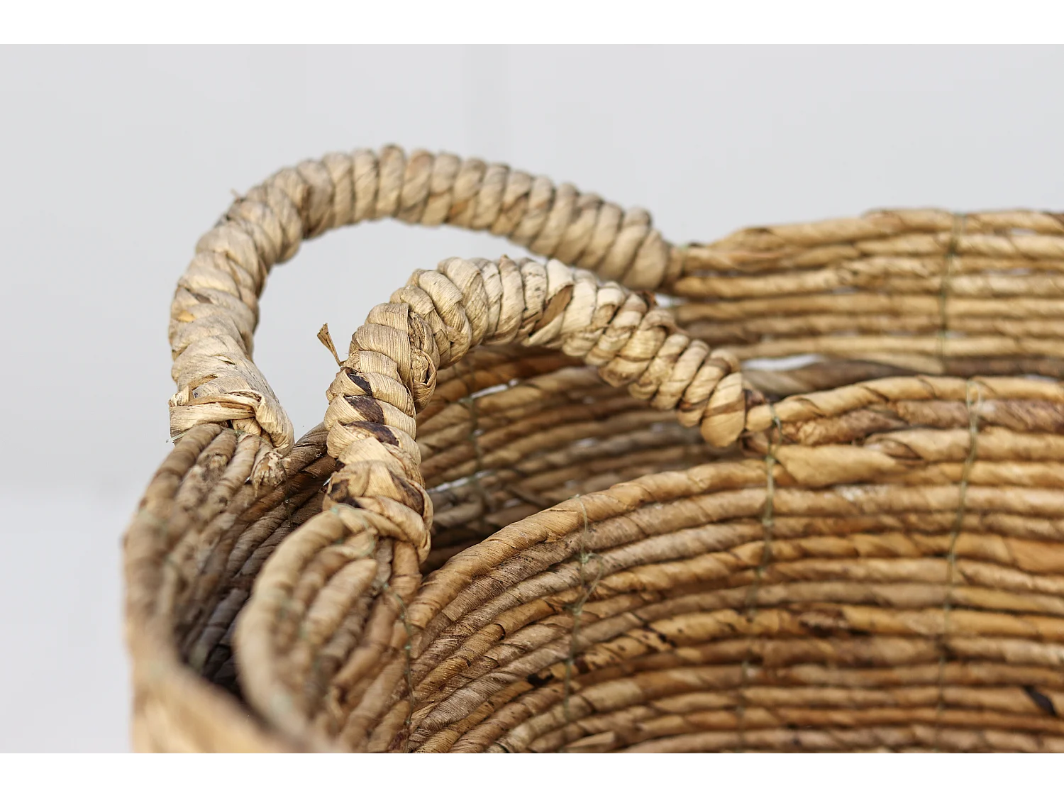 Ensemble de 2 paniers de rangement naturel - bananenblad ø35*33/ø30*30