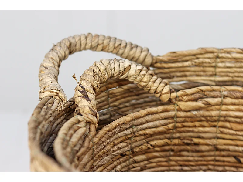 Ensemble de 2 paniers de rangement naturel - bananenblad ø35*33/ø30*30