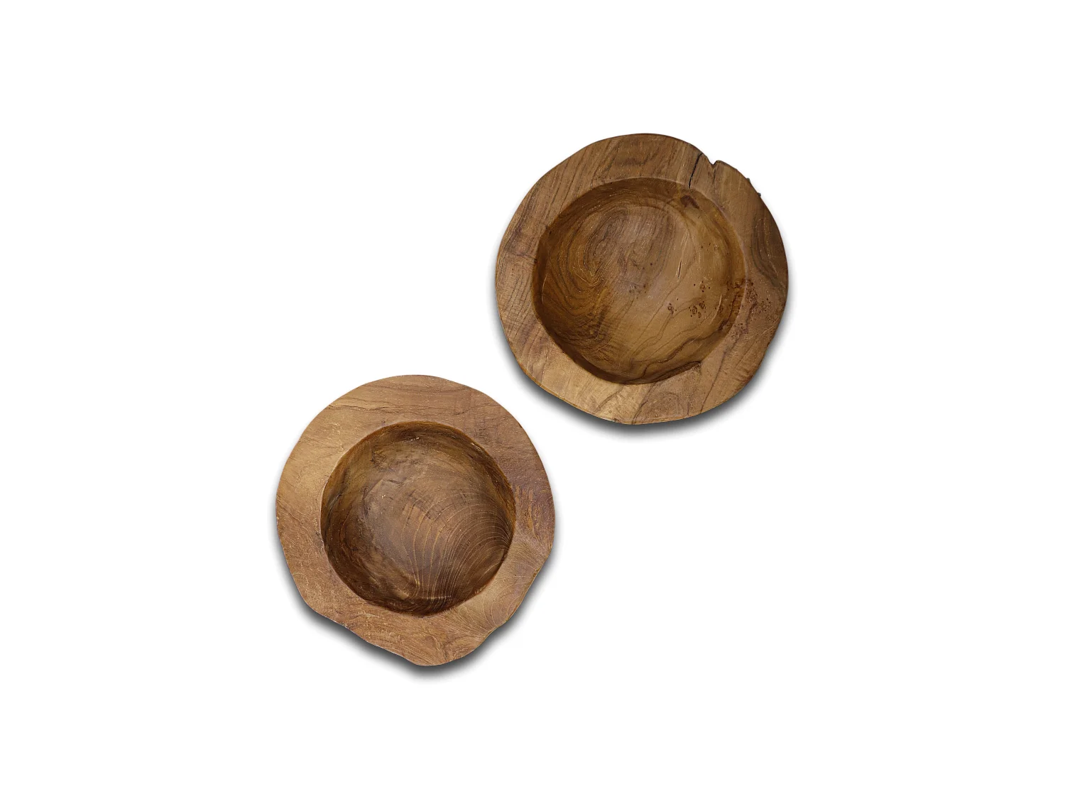 Corbeille à fruits petite - naturel - teck - ø20-27x6-10 cm