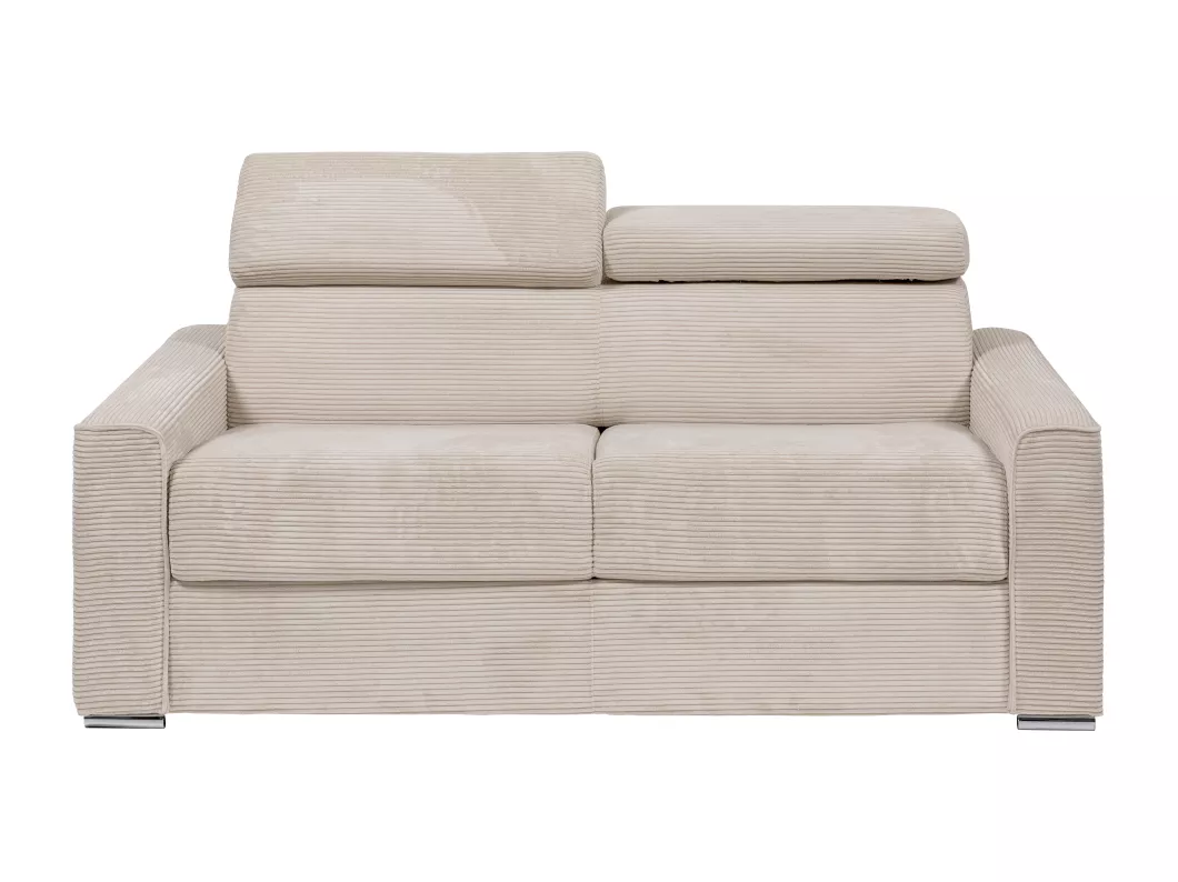 Kauf Unique Schlafsofa mit Matratze 3-Sitzer - Liegefläche 140 cm - Matratze 22 cm - Cord - Beige - VIZIR