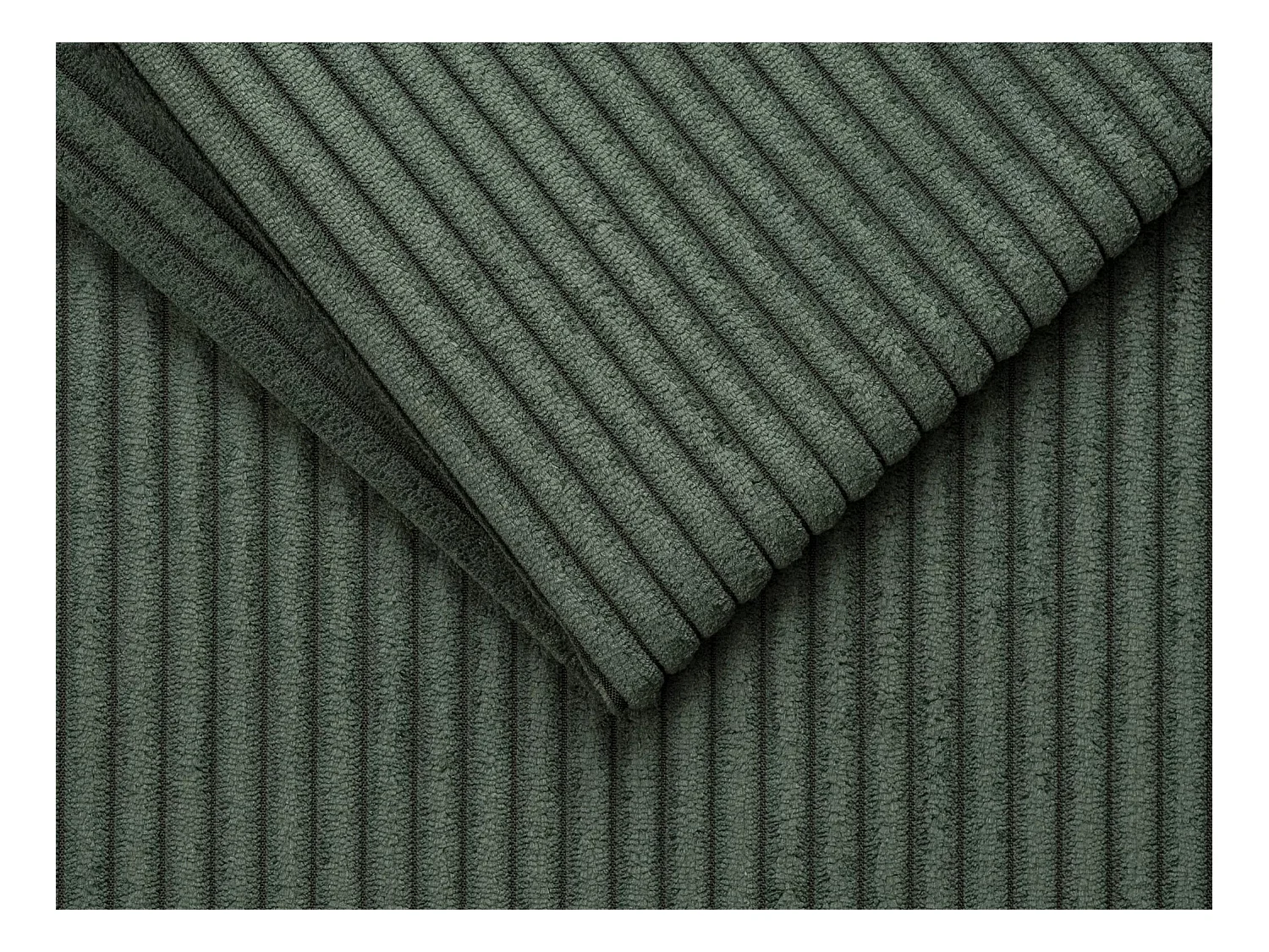 Schlafsofa mit Matratze 3-Sitzer - Liegefläche 140 cm - Matratze 22 cm - Cord - Grün - VIZIR