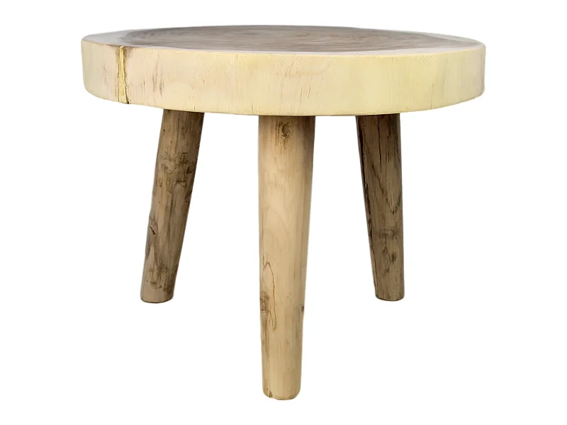 Table basse - ø50 cm - munggur - Naturel