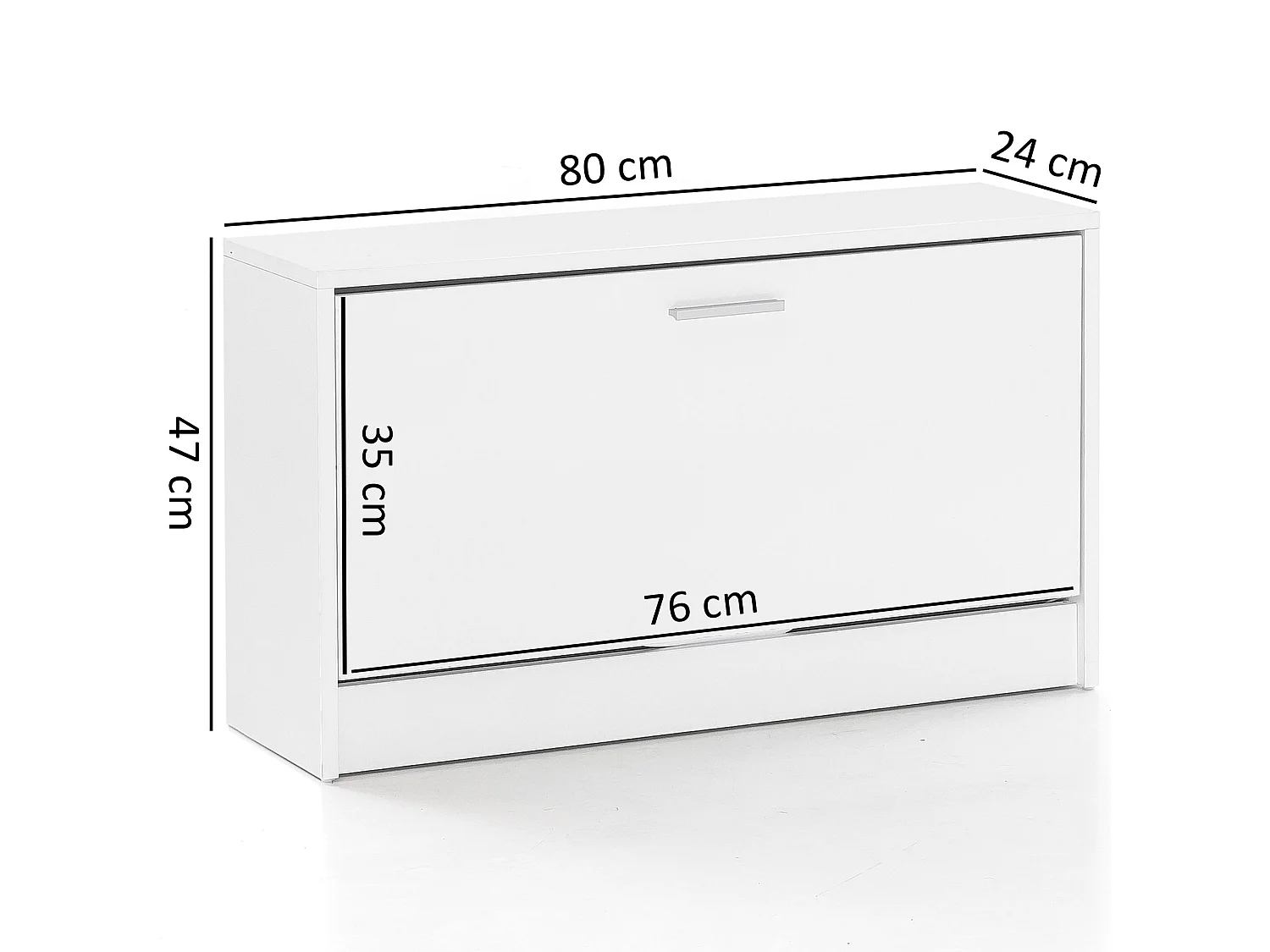 Scarpiera Salvaspazio con Seduta 80x47x24 cm Panchina Scarpe Ingresso