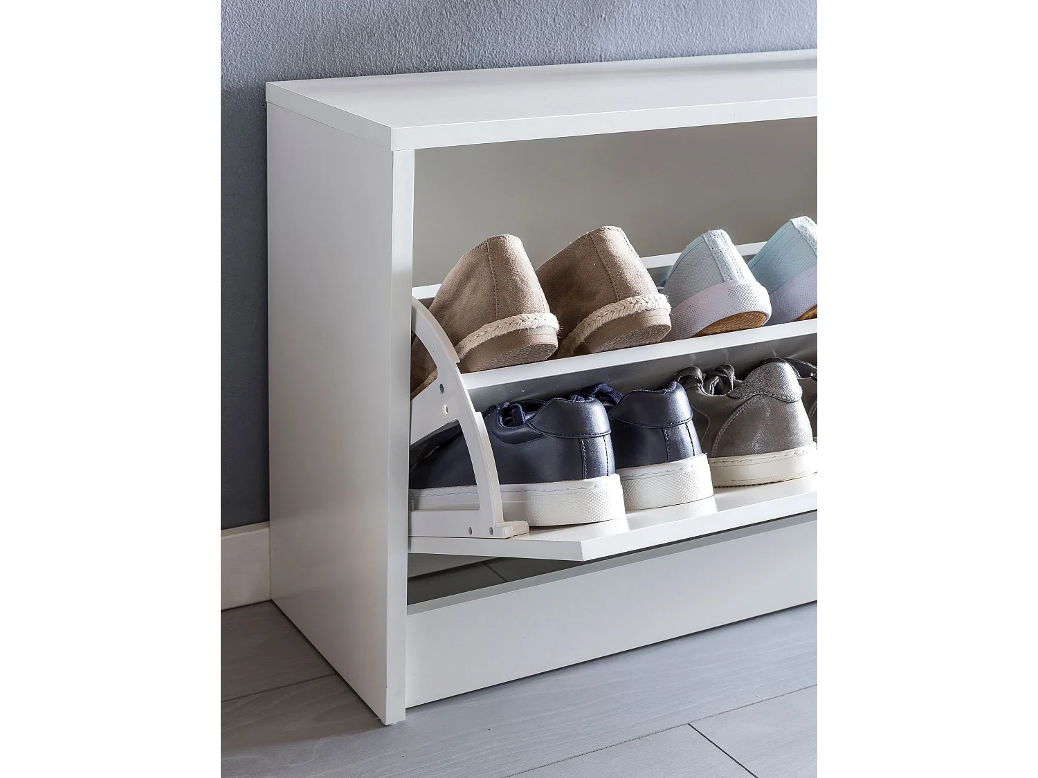 Scarpiera Salvaspazio con Seduta 80x47x24 cm Panchina Scarpe Ingresso