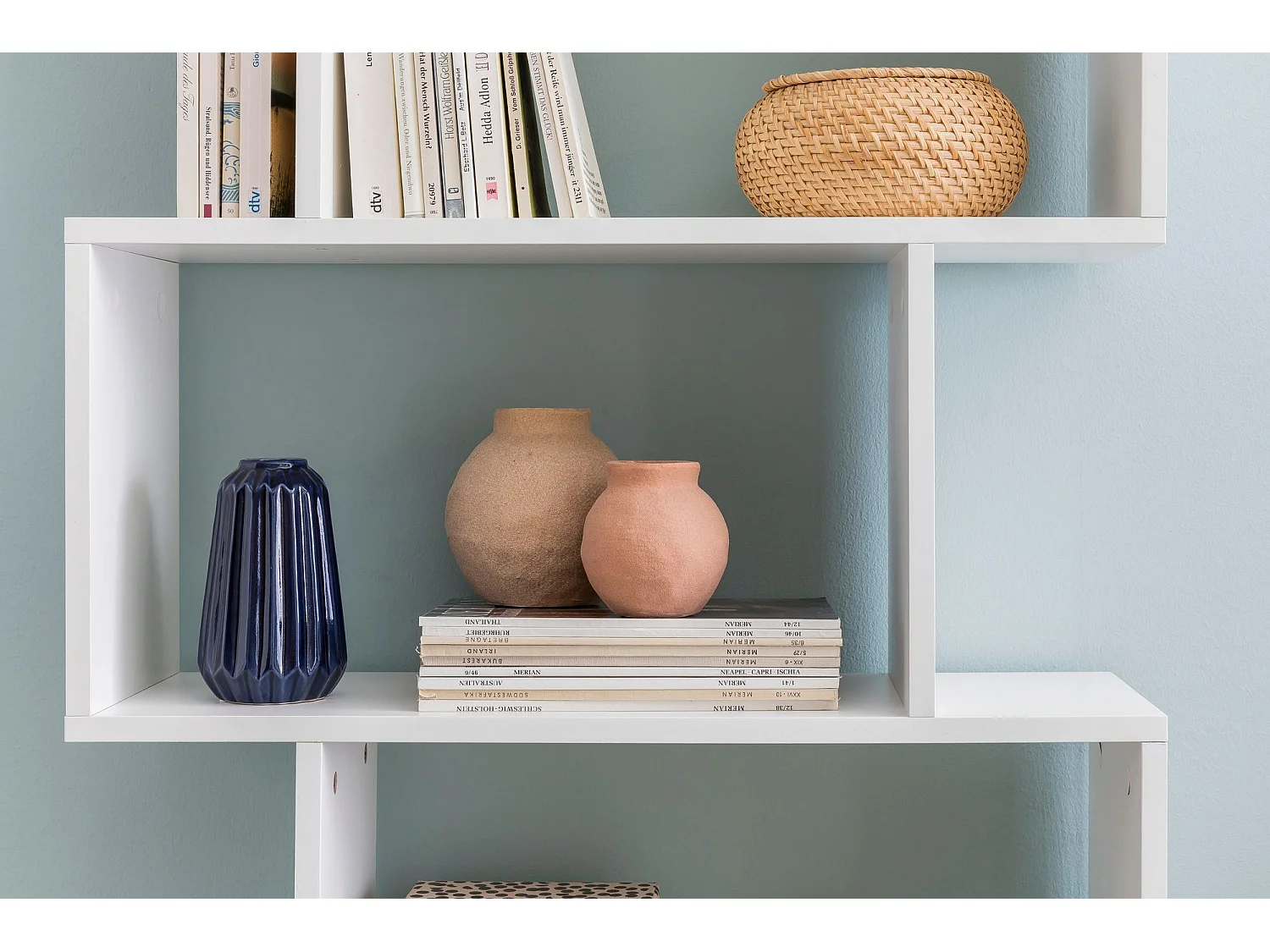 Libreria Bianca 70x190,5x23,5 cm Moderna Scaffale Cameretta Mensola