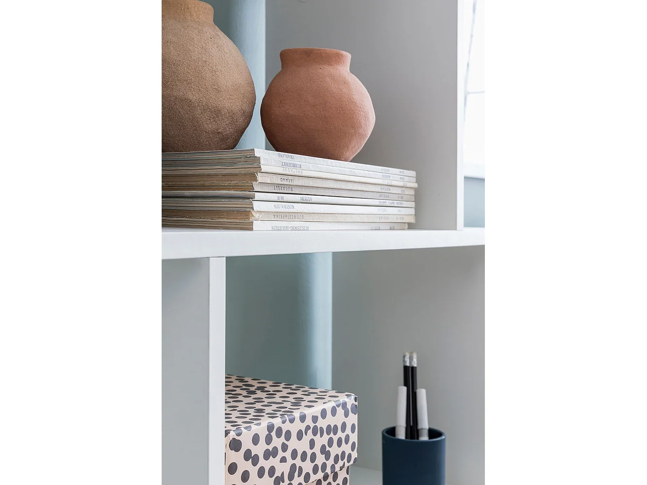 Libreria Bianca 70x190,5x23,5 cm Moderna Scaffale Cameretta Mensola