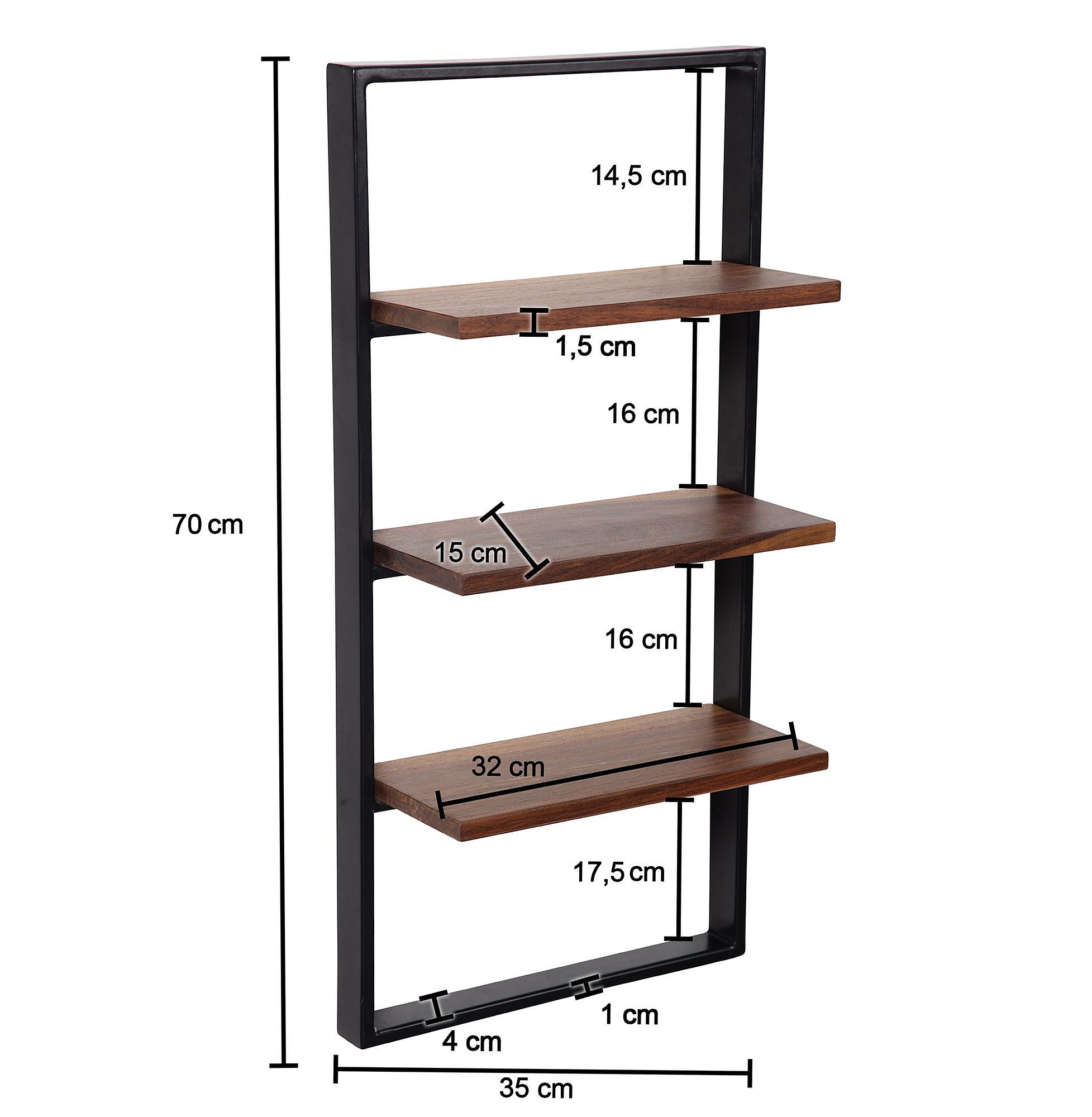 Étagère Suspendue 5Five Simply Smart 3 Niveaux – Rangement Porte En Bambou