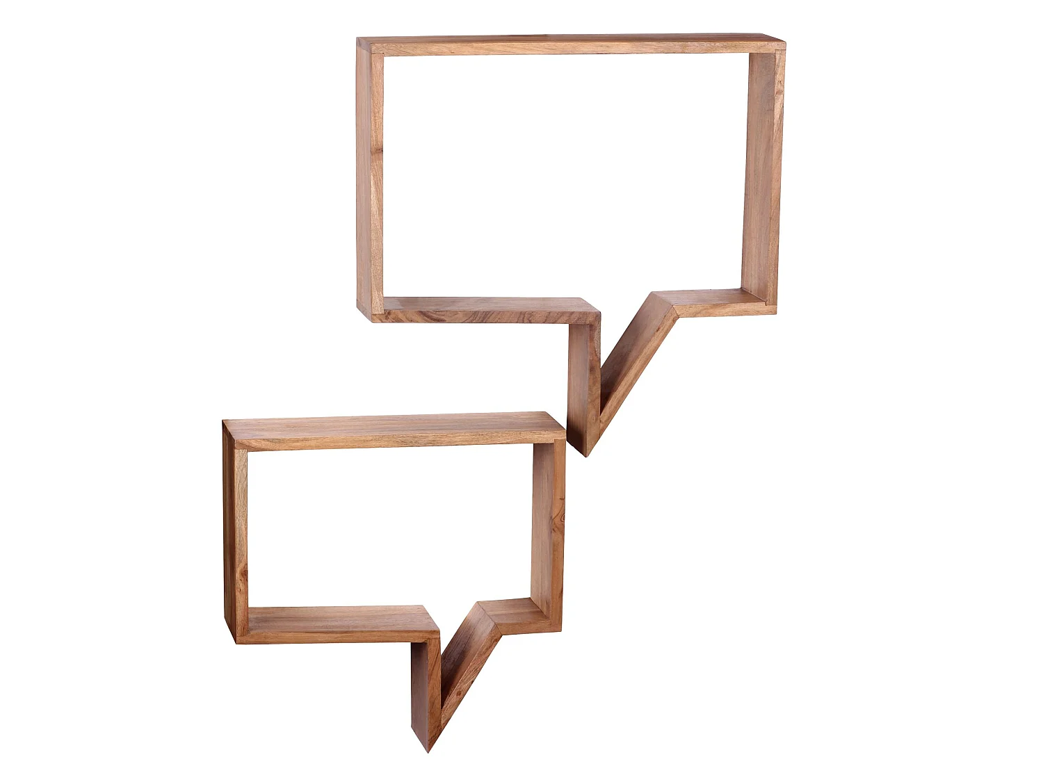 2er Set Wandregale Massivholz Akazie Regal Wand Wandboard Cubes Neu