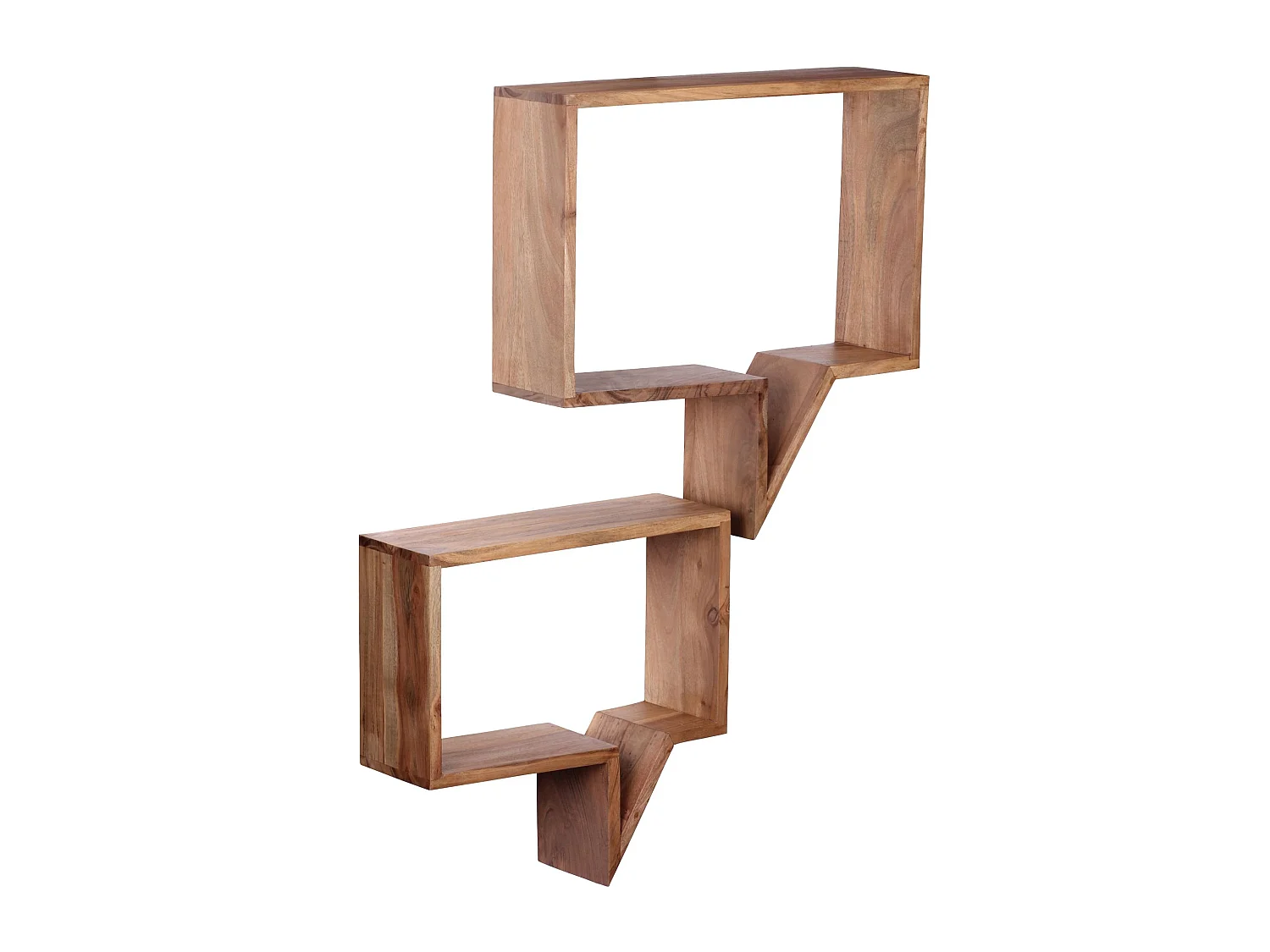 Étagère murale Lot de 2 Bois Massif Étagère Acacia Étagère à livres
