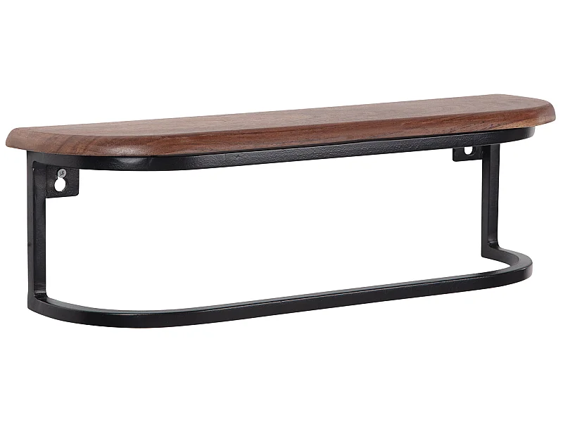 Wandregal Hängeregal 50x15x13 cm Massivholz Metall Regal Industrial