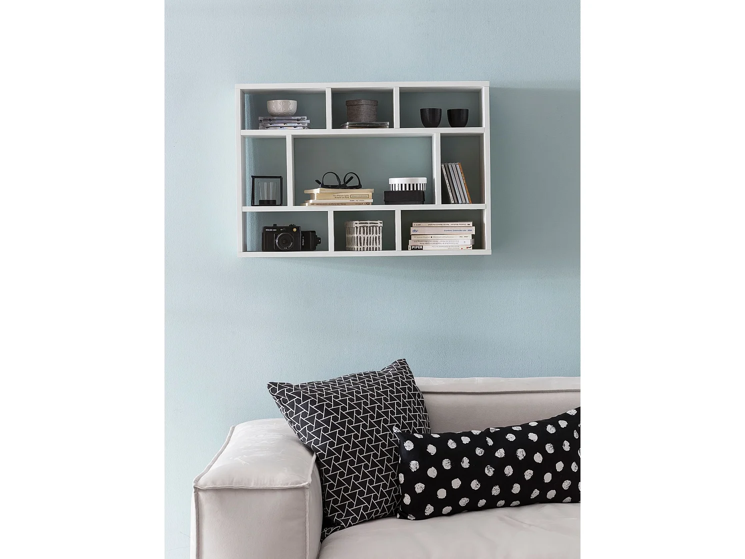 Étagère Murale 75x51x16 cm Étagère Suspendue Flottante Design Moderne