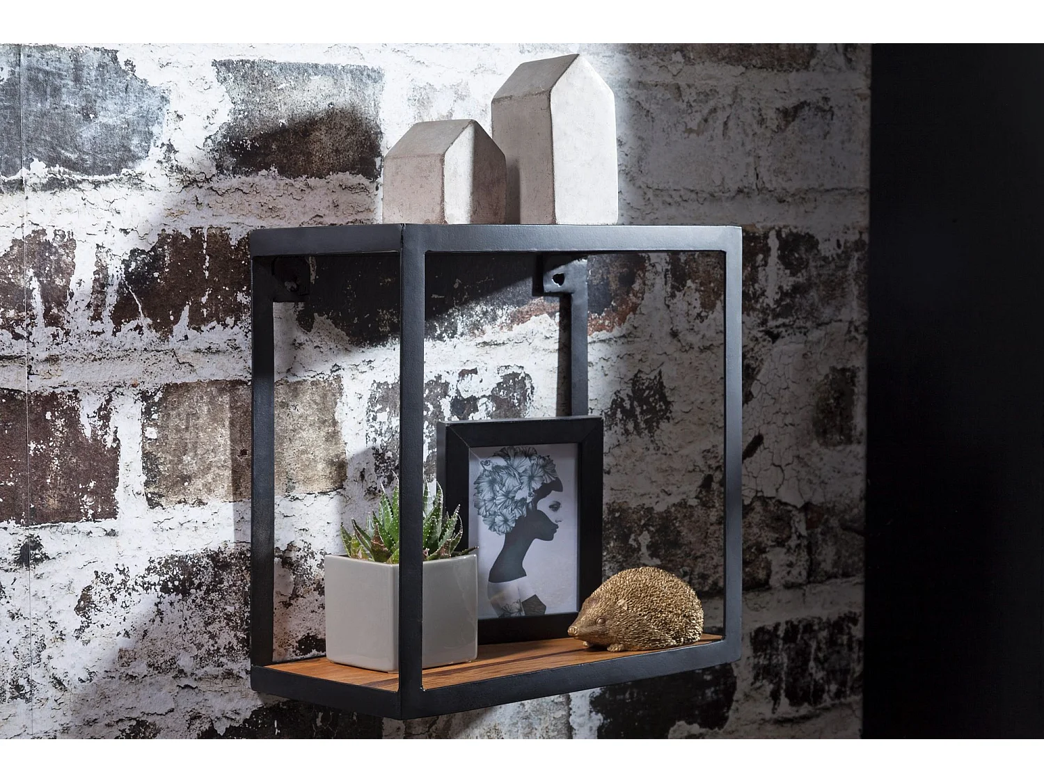 Étagère murale 35x35x18cm Bois Massif Étagère en bois Étagère à livres