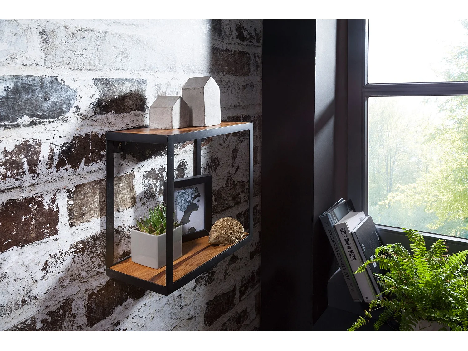 Étagère murale 35x35x18cm Bois Massif Étagère en bois Étagère à livres