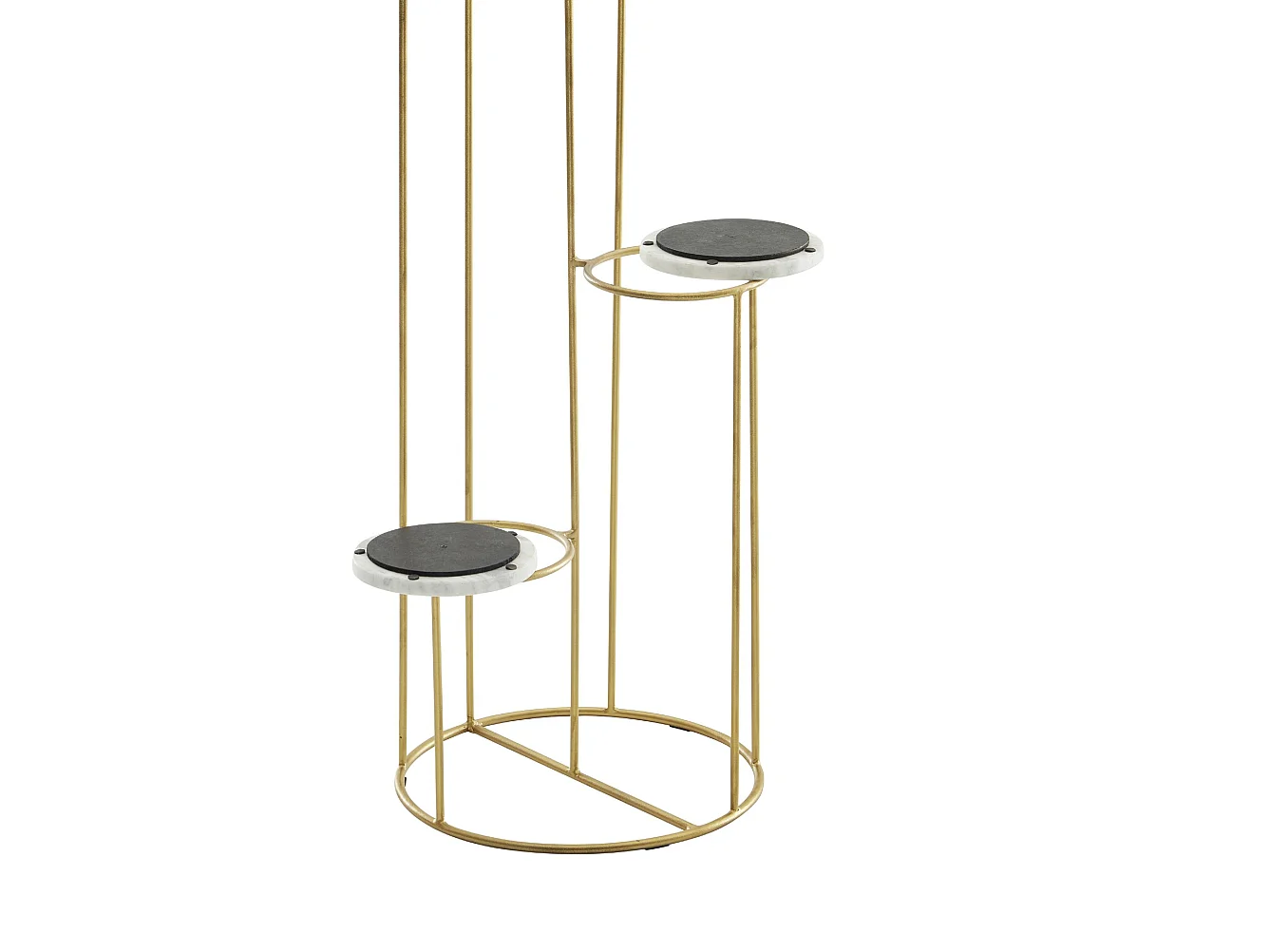 Scaffale per Piante Fiori Vero Marmo Bianco 36,5x107,5x36,5cm Portafiori