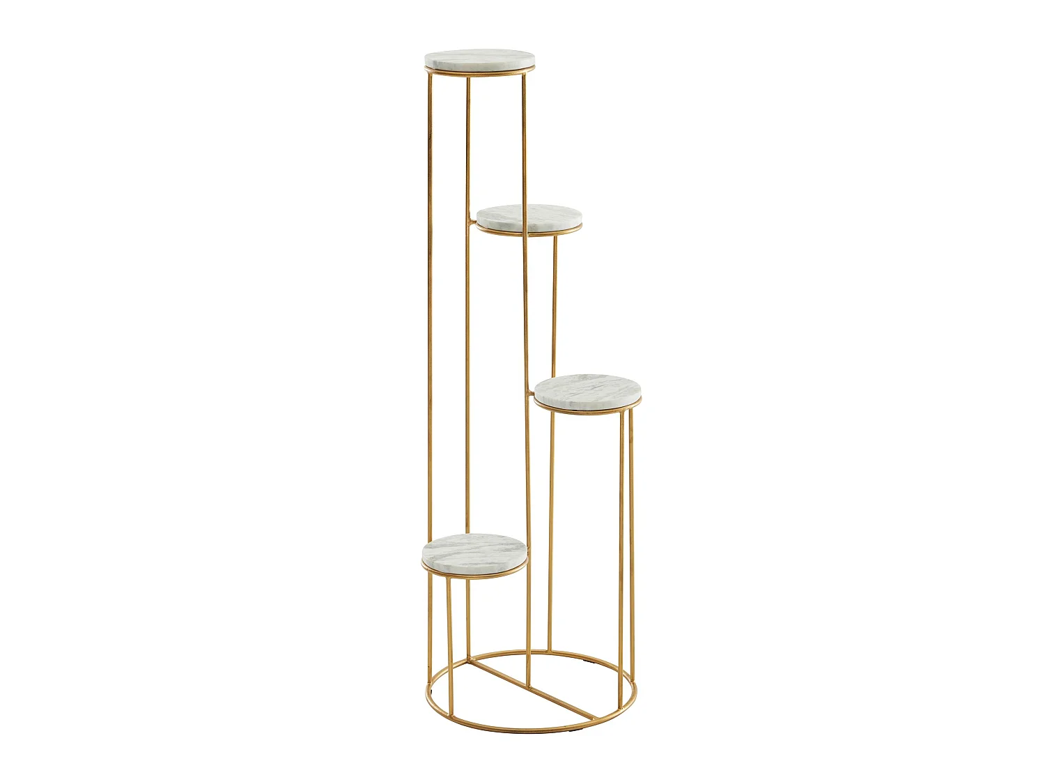 Étagère à Plantes Marbre Véritable Blanc 36,5x107,5x36,5 Support Fleurs
