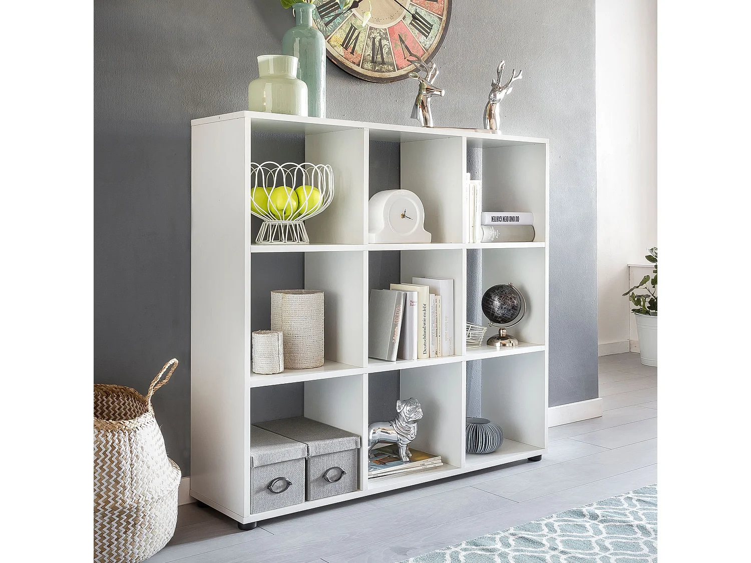 Bücherregal Holz Standregal Regal Aufbewahrungsregal Holzregal Raumteiler