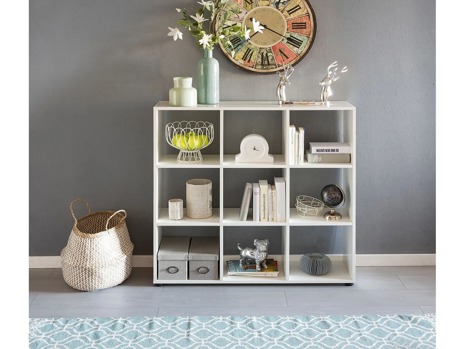 Bücherregal Holz Standregal Regal Aufbewahrungsregal Holzregal Raumteiler