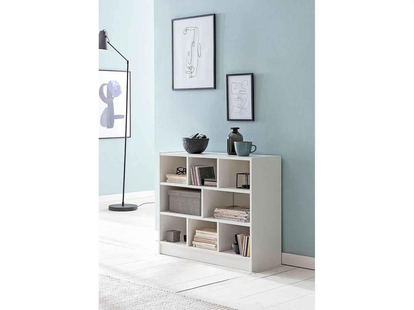 Bücherregal SV51829 Holzregal Standregal Holz Regal Flurregal modern