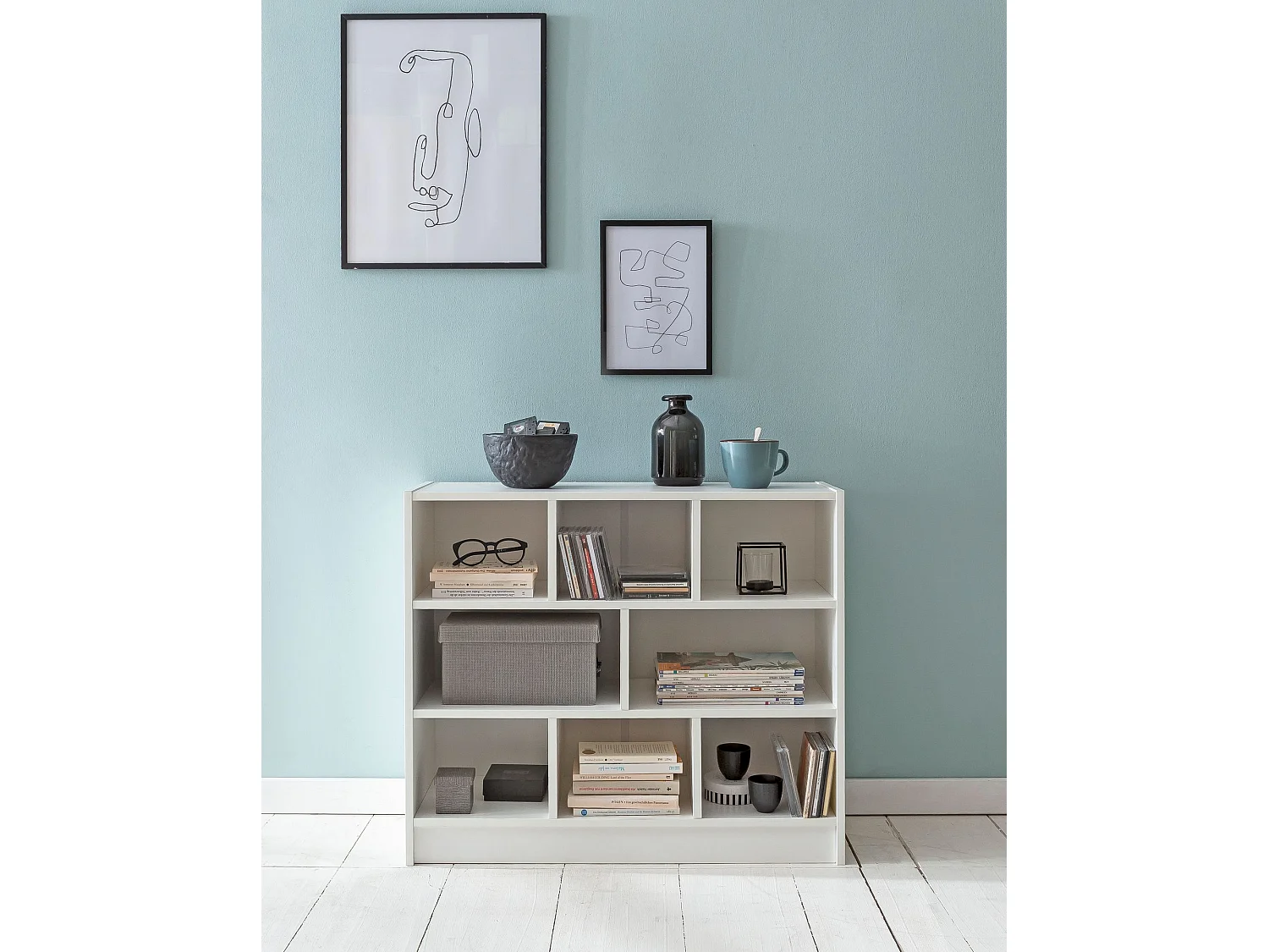 Bücherregal SV51829 Holzregal Standregal Holz Regal Flurregal modern