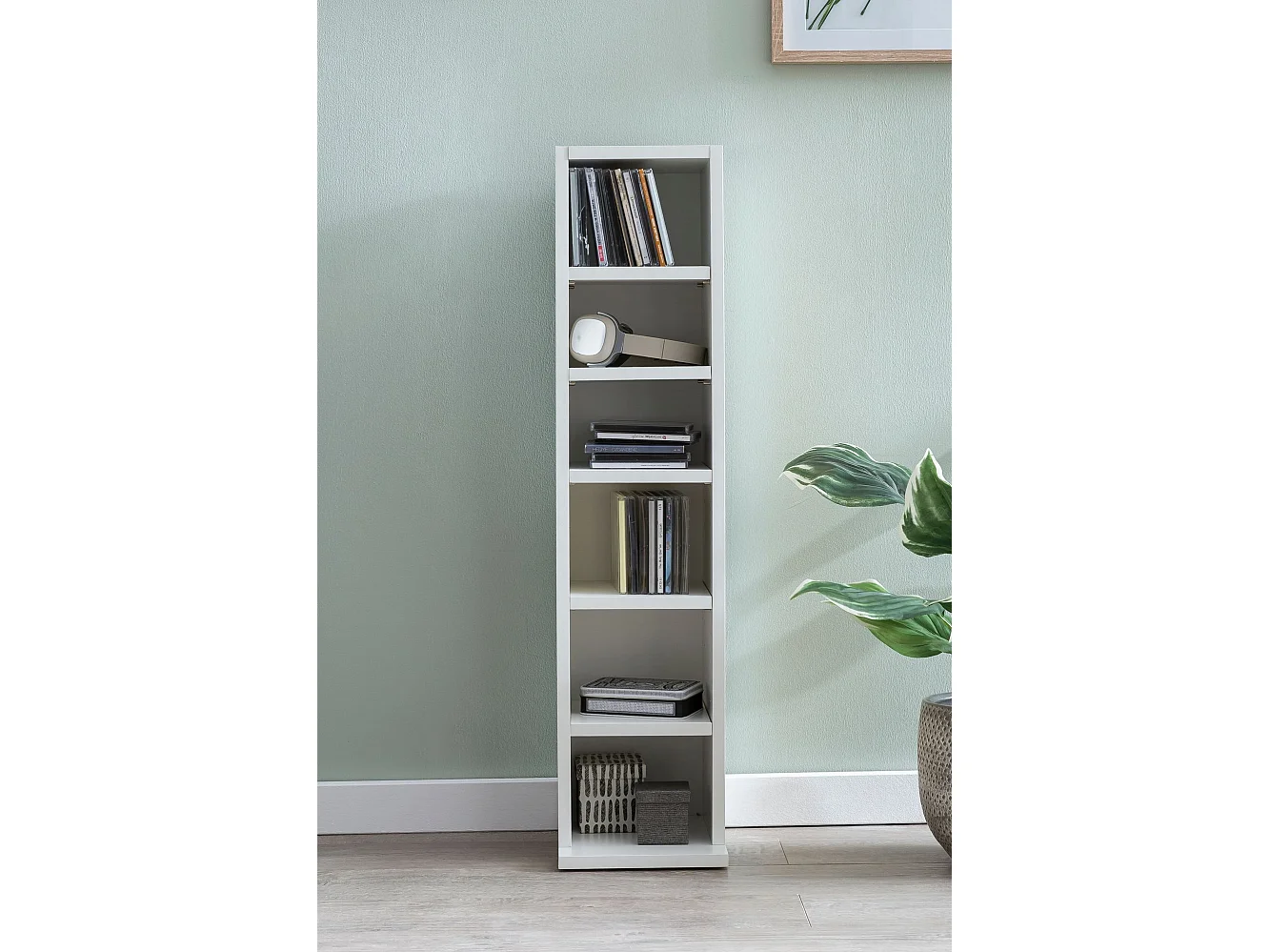 Bücherregal SV51375 Standregal 21x91x25,5cm Wandregal 6 Fächer Holzregal