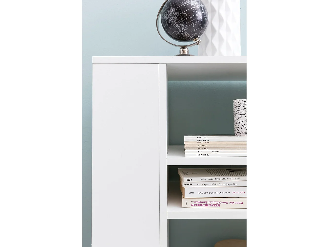 Étagère de Rangement Roulette 60x75x35 cm Bibliothèque Ouverte Salon