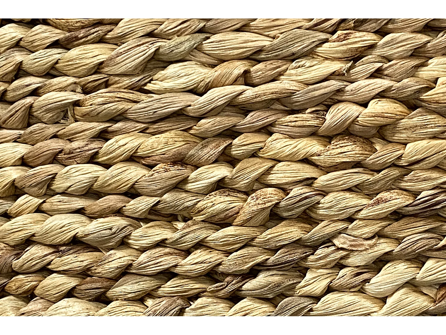 Panier en jacinthe d'eau avec couvercle - D. 40 x H. 68 cm - Naturel - POLLY