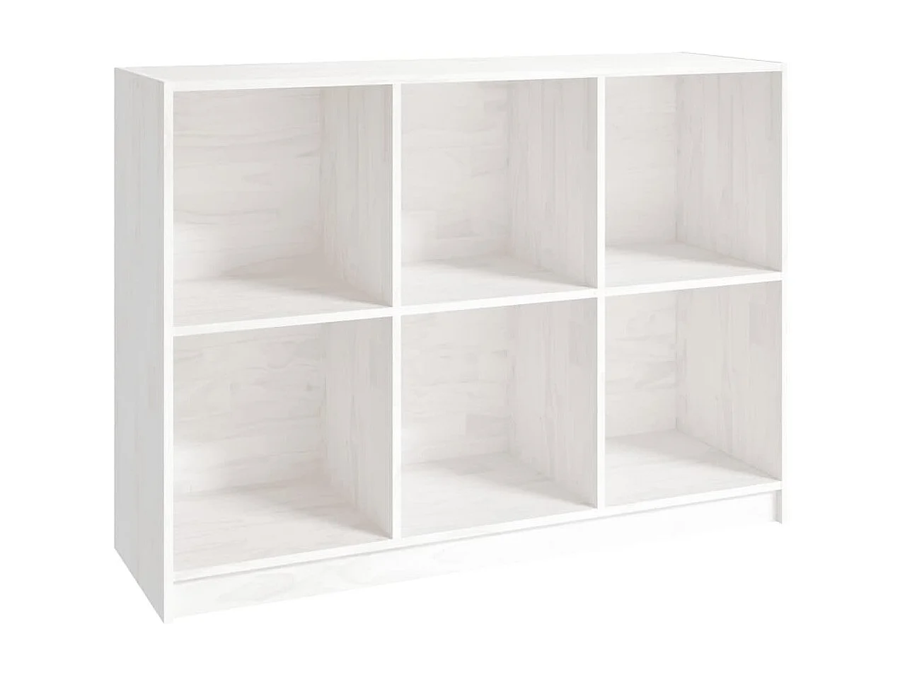 Boekenkast 104x33x76 cm massief grenenhout wit