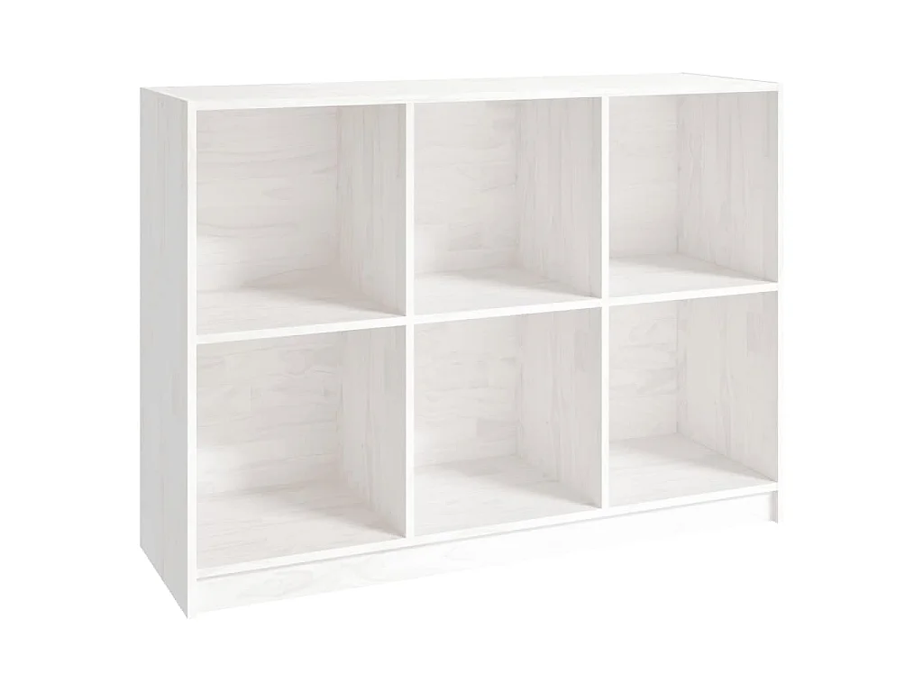 Bibliothèque Blanc 104x33x76 cm bois de pin massif