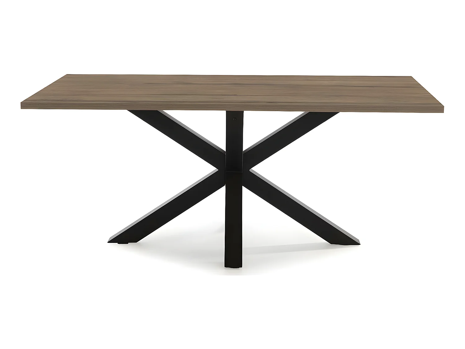 Table à manger rectangulaire effet noyer 180 cm - Clara