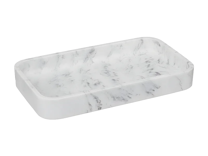 Plateau de Rangement Design "Léa" 19cm Blanc