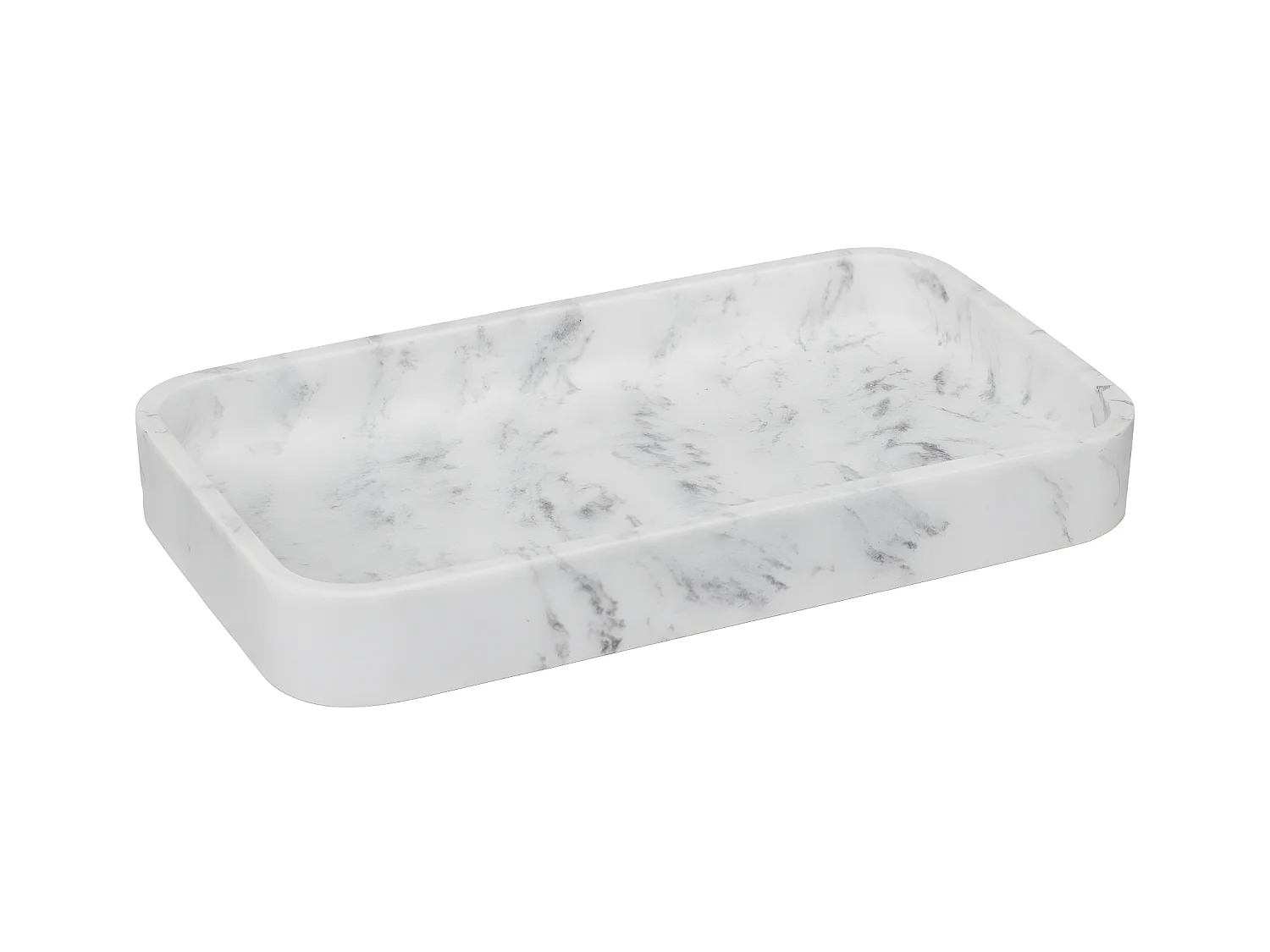 Plateau de Rangement Design "Léa" 19cm Blanc