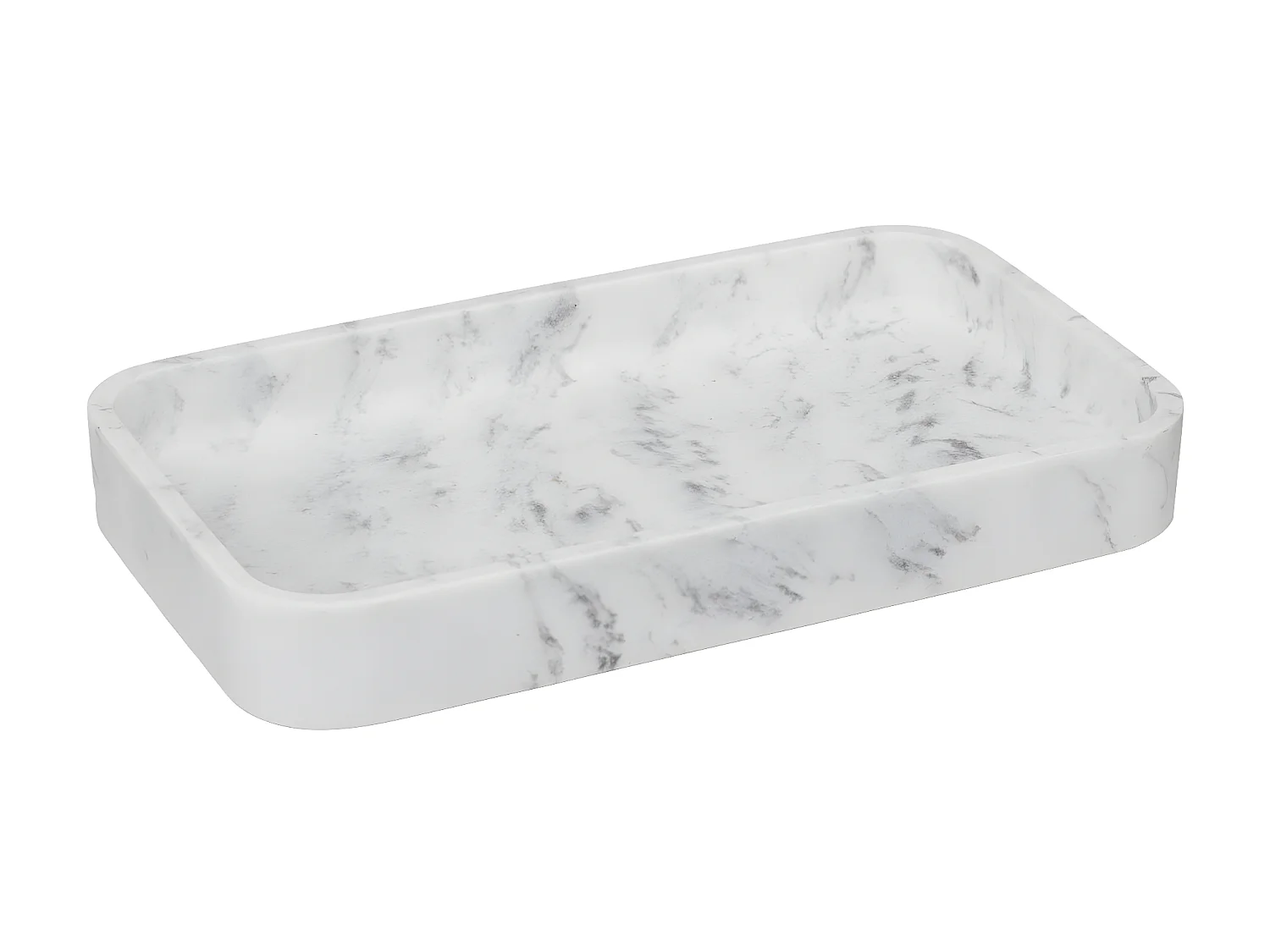 Plateau de Rangement Design "Léa" 19cm Blanc