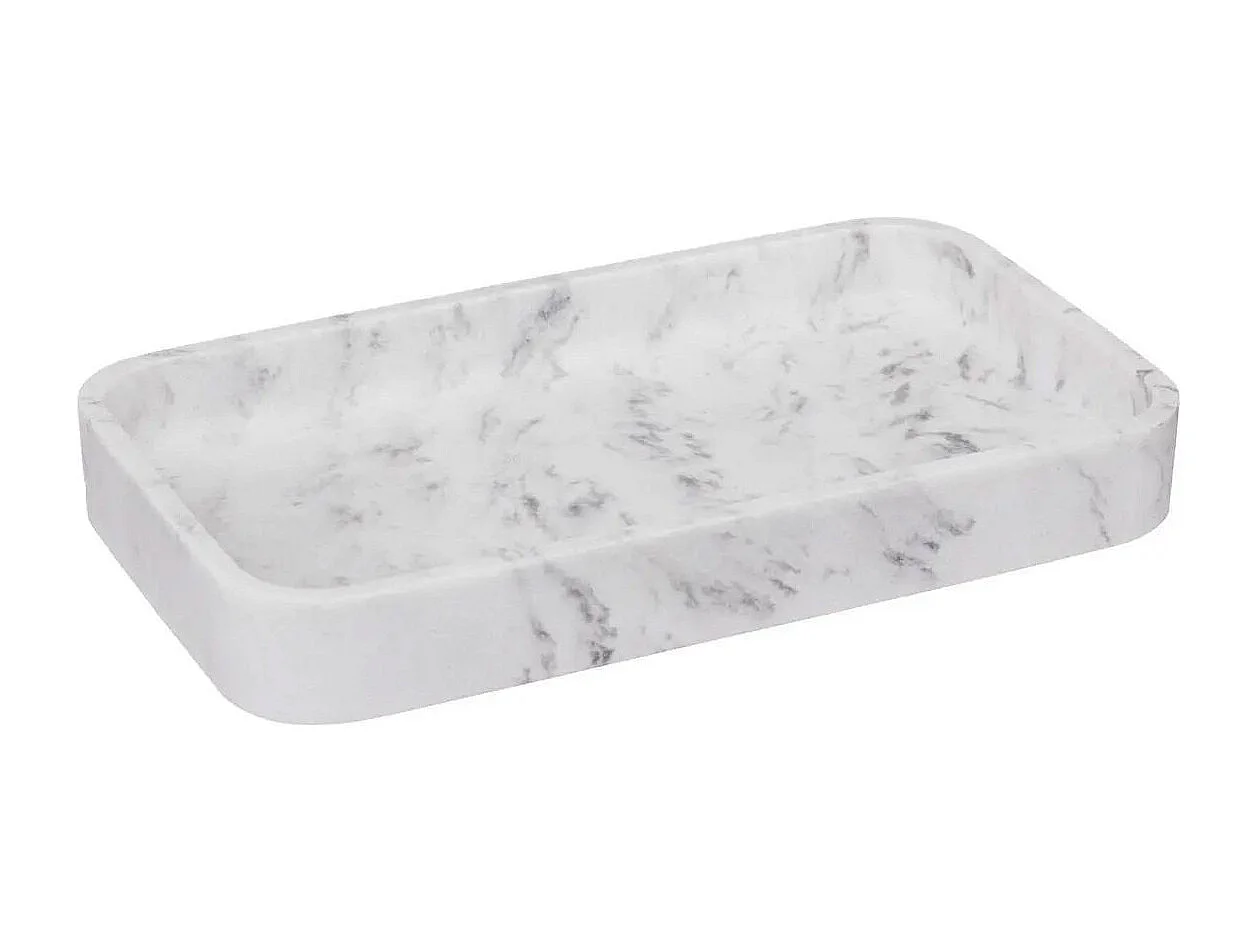 Plateau de Rangement Design "Léa" 19cm Blanc