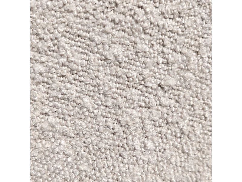 Chaise tissu bouclette blanc écru pieds métal noir - SHEEP