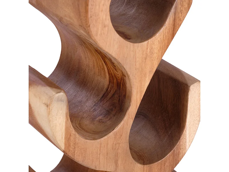 Porte bouteille en bois de suar H.77 cm 8 espaces de stockage - WINE