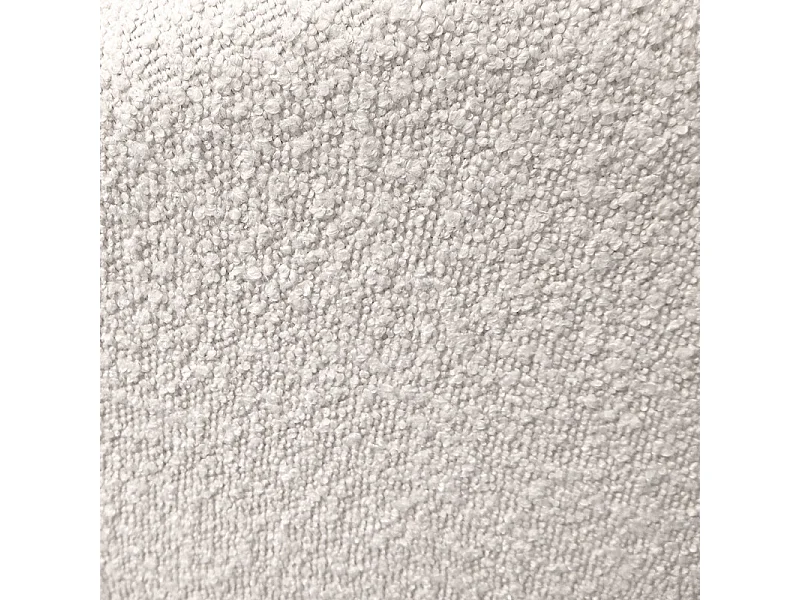 Fauteuil tissu bouclette écru imitation laine pieds métal noir - SHEEP