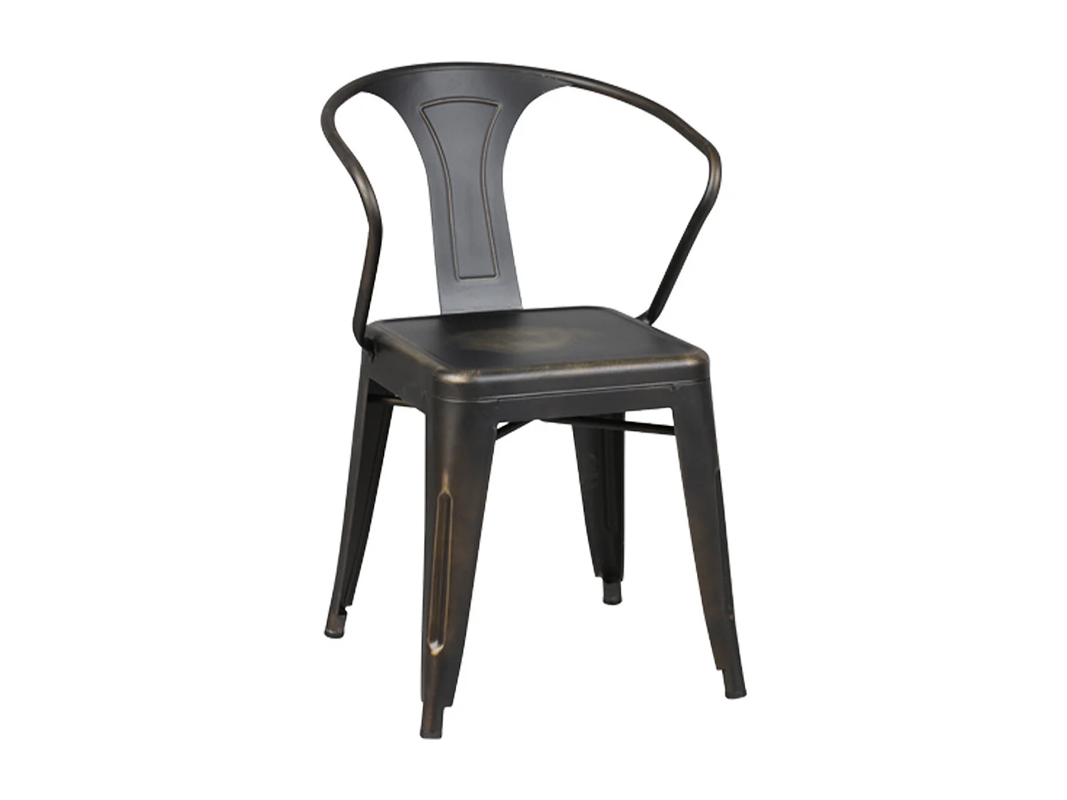 ASSAKS - Lot de 4 Chaises Acier Vielli Style Vintage Old School